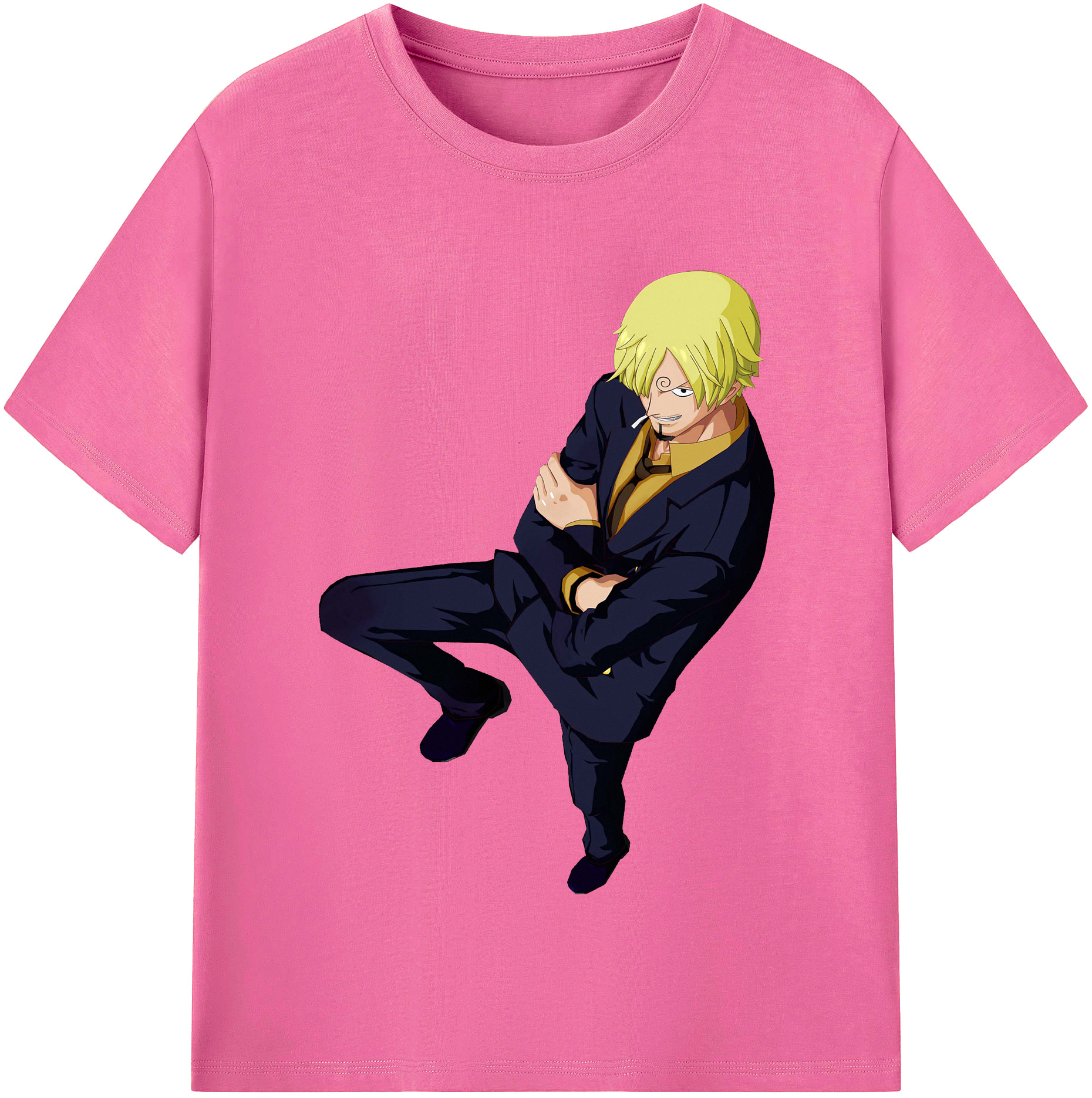 （画像用） ワンピース サンジ ONE PIECE Sanji レディースカジュアルプリントTシャツ（綿100％）